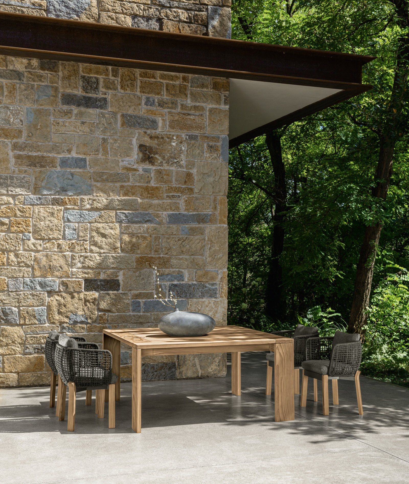 Тканевый мягкий садовый стул с подлокотниками Talenti Argo-wood ARCH-00079727 - Вид №3