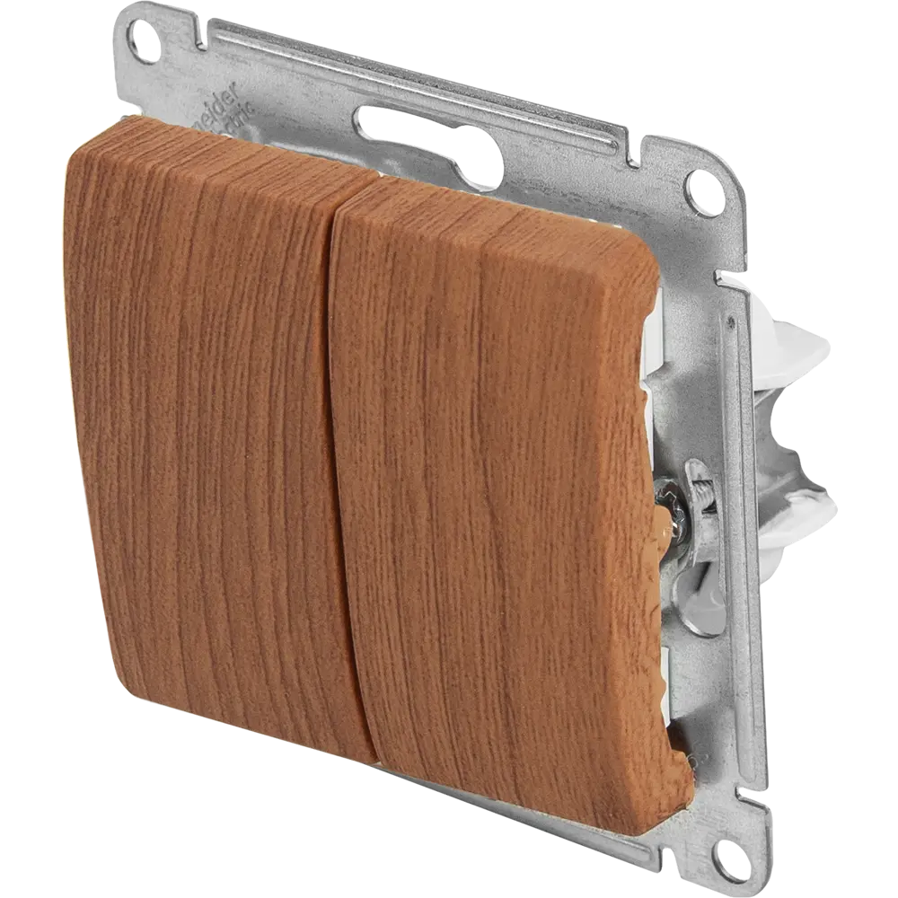 Выключатель встраиваемый Systeme Electric Glossa СХ5 2 клавиши цвет дуб STLM-2147409 - Вид №1