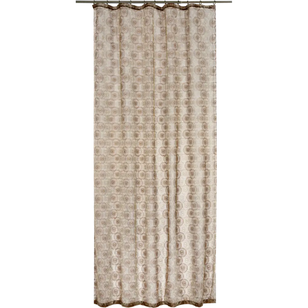 Тюль на ленте «Одуванчик», 150х270 см, орнамент, цвет коричневый ТОРГОВЫЙ ДОМ ТЕКСТИЛЬ STLM-2009888