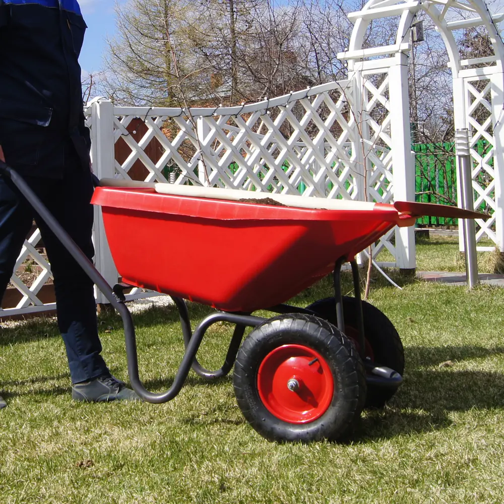 Тачка садовая двухколесная 250 кг/110 л Santreyd STLM-2161538 - Вид №8