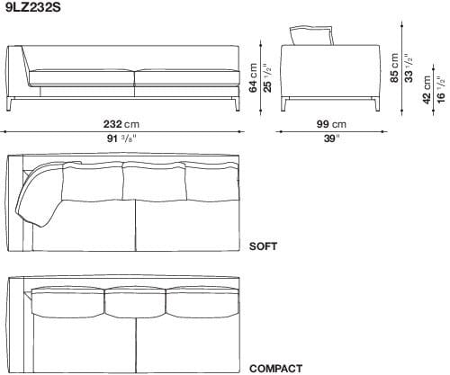 Угловой диван из ткани Maxalto Lucrezia Soft ARCH-00062457 - Вид №36