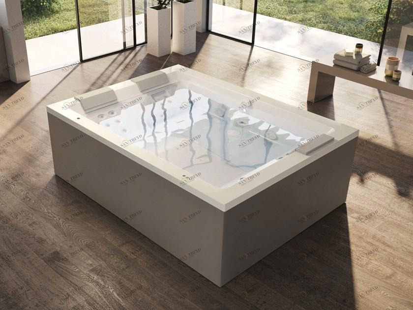 Jacuzzi® Отдельностоящая прямоугольная гидромассажная ванна Sharp sun-id-1458541