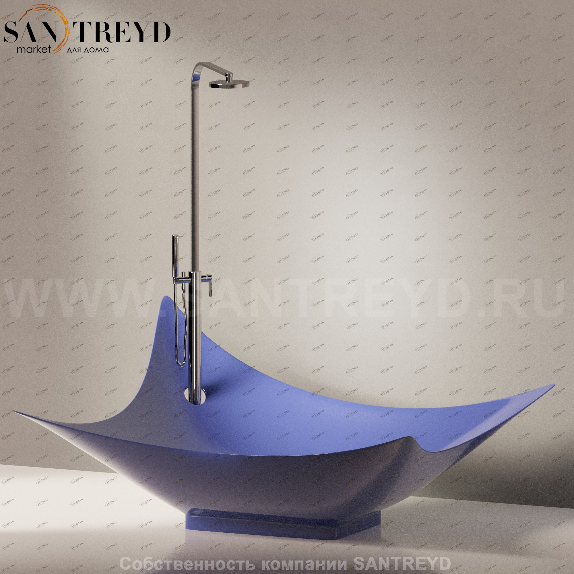 Flaminia LEGGERA Ванна свободностоящая синяя LG210.5003 Ceramica Flaminia LG2105003