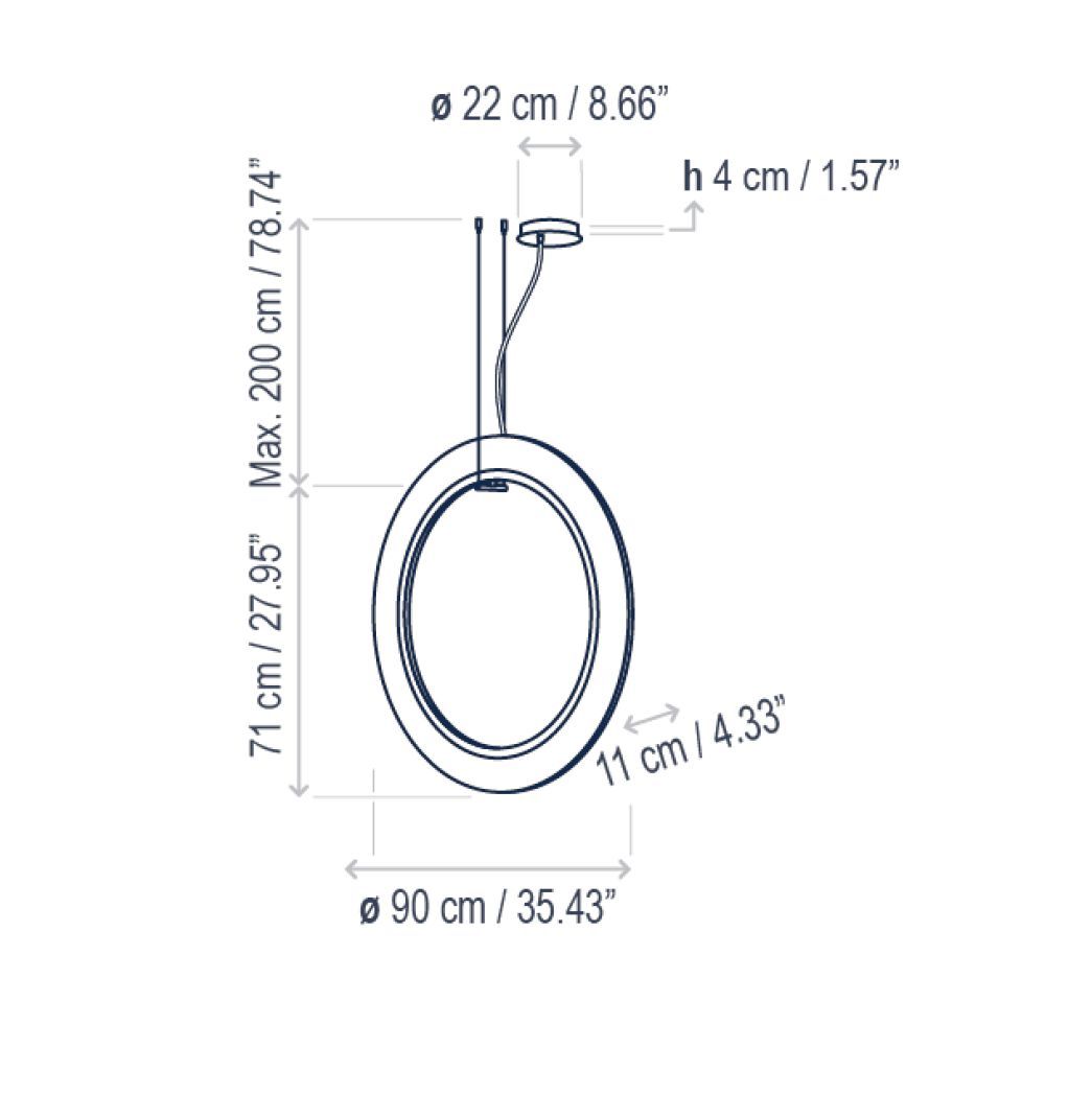 Алюминиевый светодиодный подвесной светильник Bover ARCH-00145863 - Вид №2