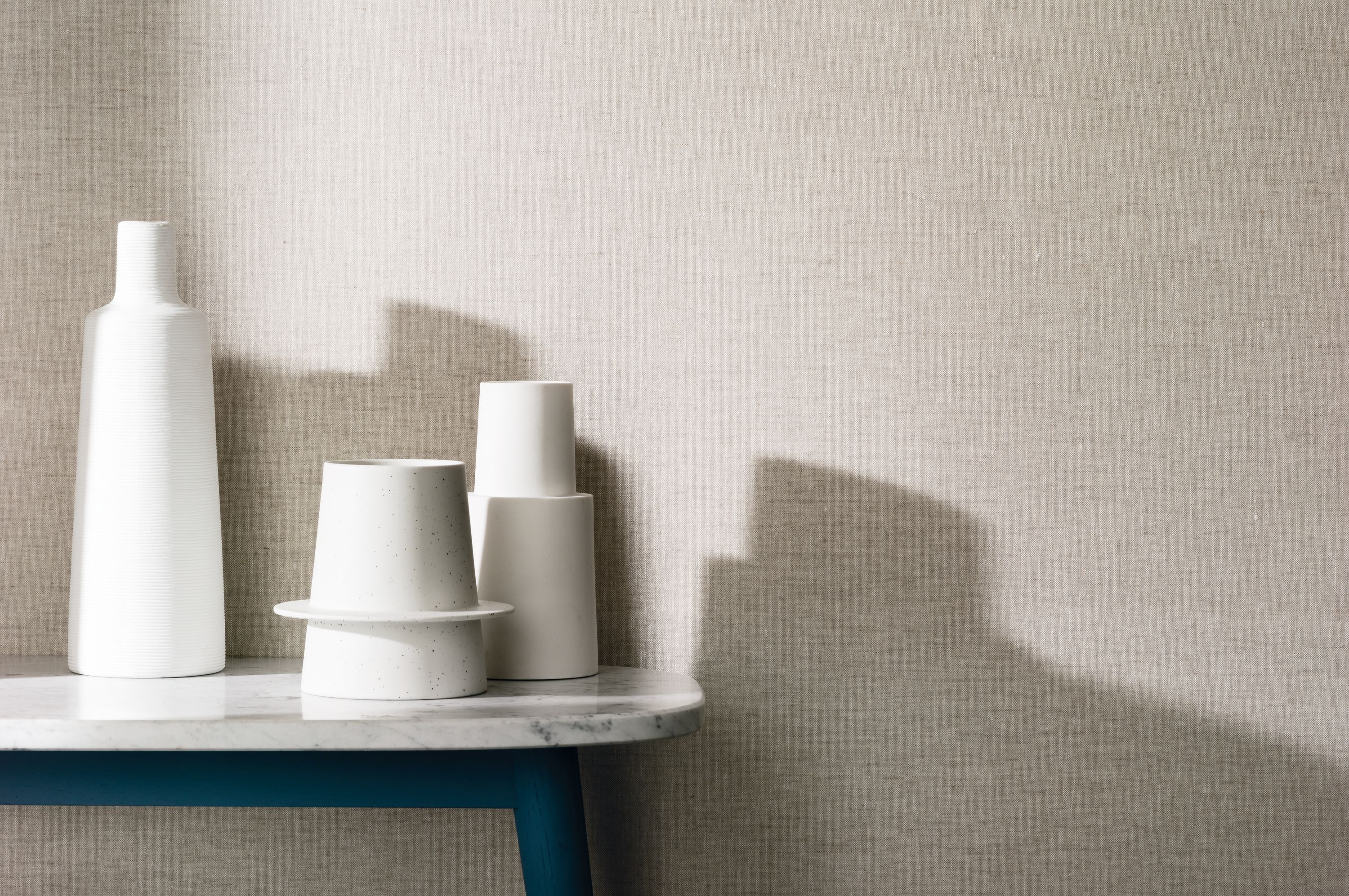 Льняная однотонная настенная ткань Casamance Parallèle ARCH-00129096