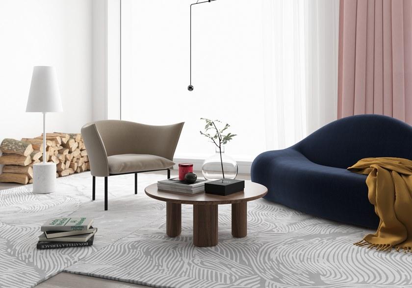 Grado Design Низкий круглый журнальный столик из мдф  Peb-tb-ct-c  - Вид №2