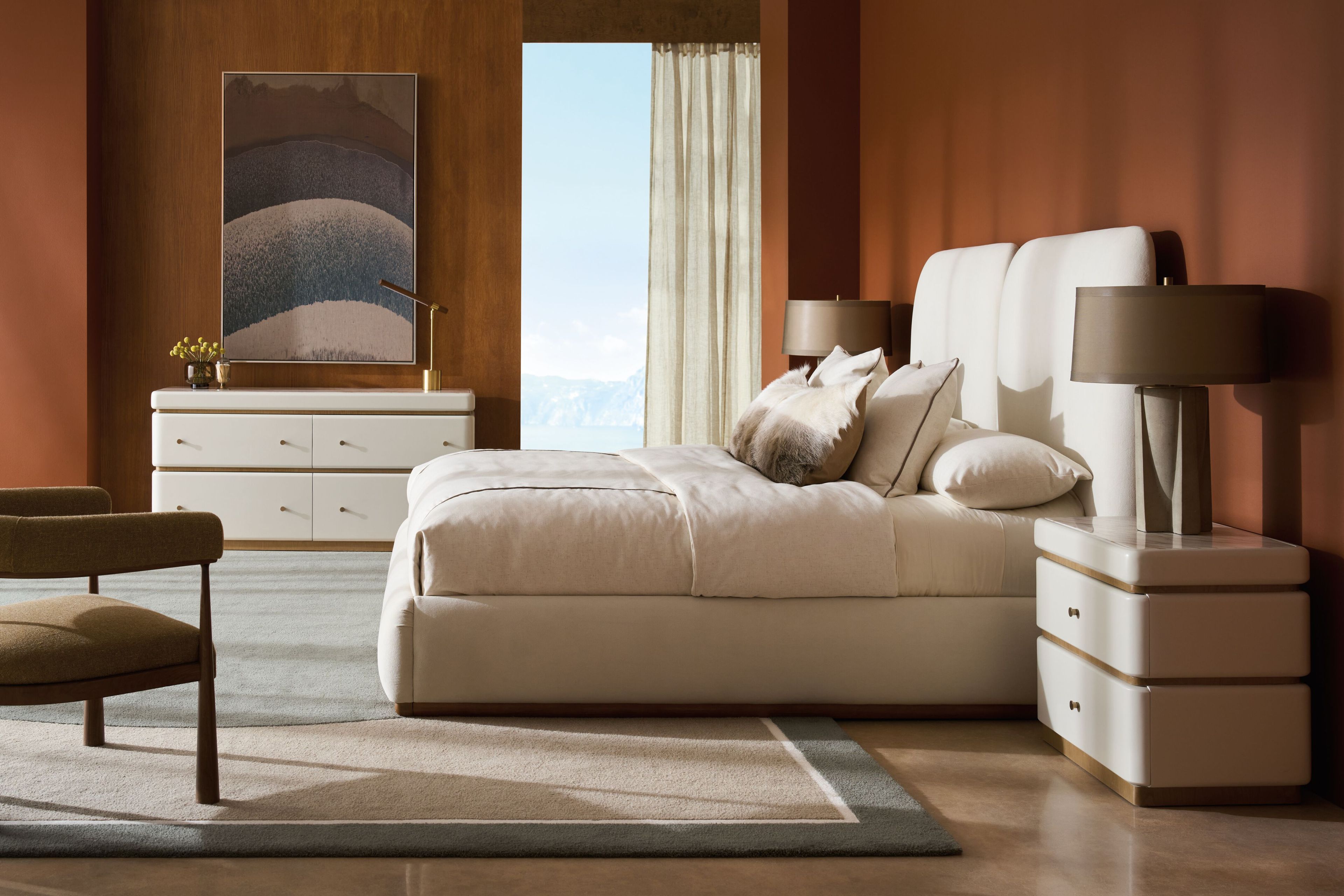 Двуспальная кровать из ткани Caracole MALTA ARCH-00123500 - Вид №1