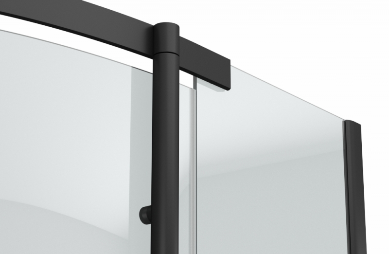 Душевое ограждение (без поддона) 900*900*1950 Стекло 8мм easy clean BLACKLINE BS090.1110A bravat  - Вид №6