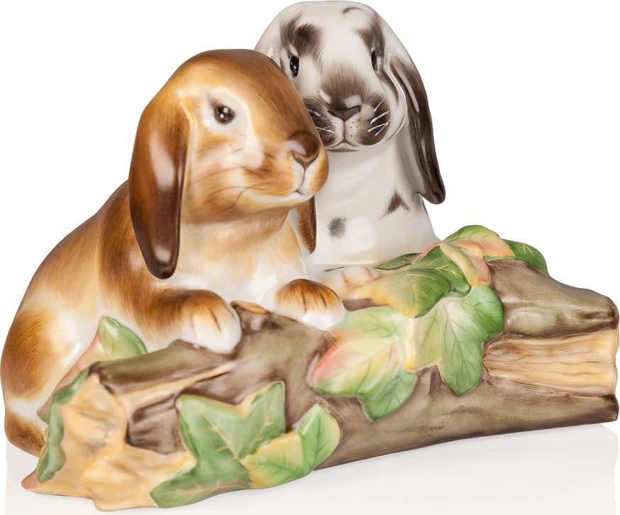 10623430 Herend Фигурка 17см "Влюбленные кролики" Фарфор 