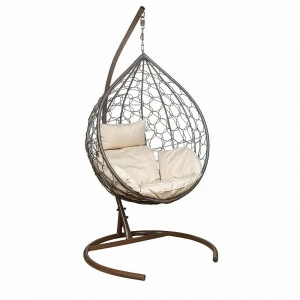 Кресло подвесное из искусственного ротанга бежевое Leset "Эва" IMPEX  00-3967100 Бежевый;коричневый