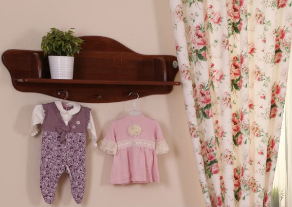 Полка-вешалка АБ55 темный орех ФАБРИКА ЛЕЛЬ  338514 Коричневый Santreyd  - Вид №2