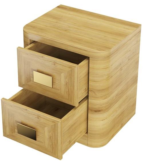 DWFI Прикроватная тумбочка из шпонированной древесины с ящиками  00002208  - Вид №1