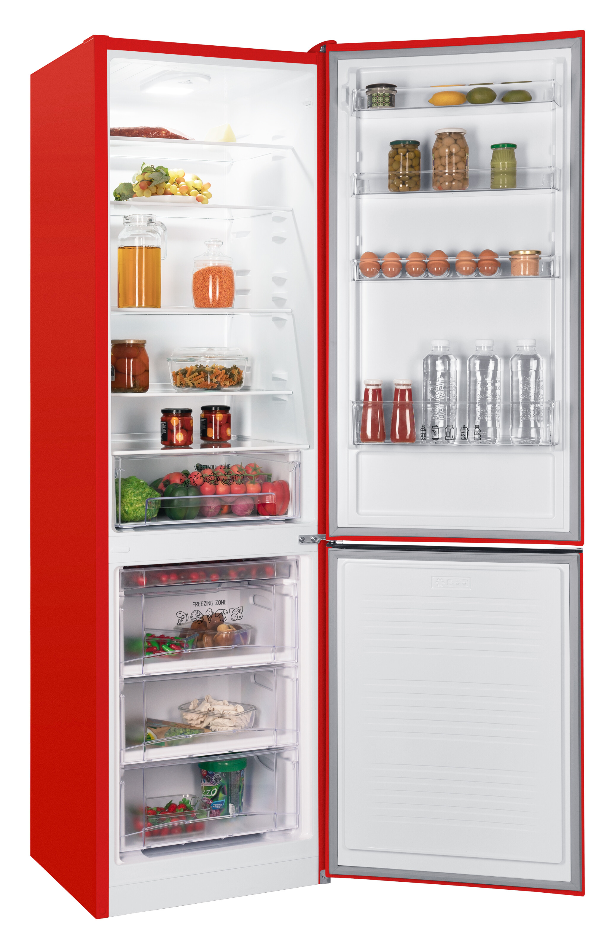 9021293 Холодильник с морозильником   Nordfrost NRB 164NF R красный STDN-0017949 - Вид №1