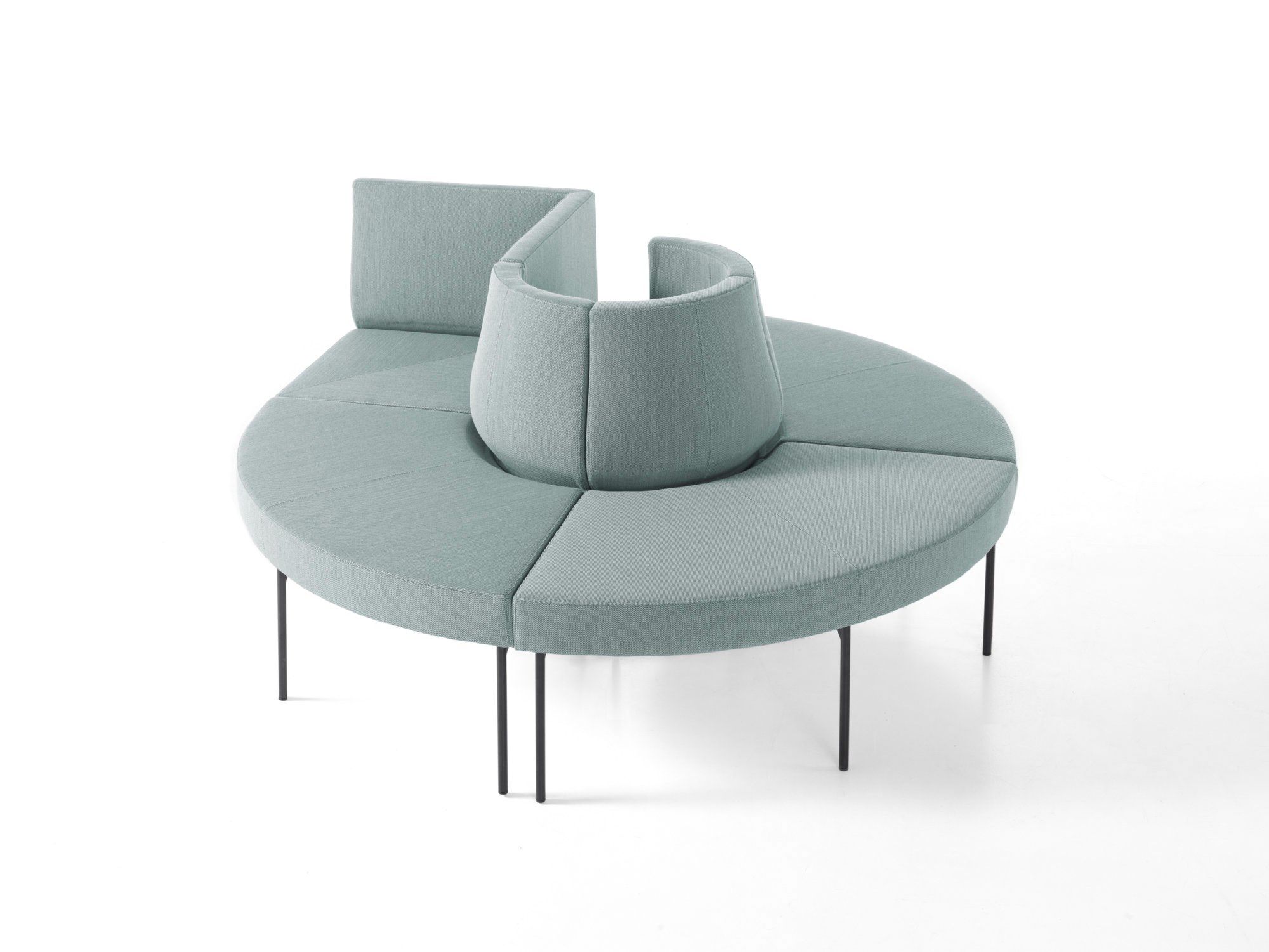 Модульная выпуклая скамья из ткани SITIA Laguna ARCH-00133121 - Вид №41