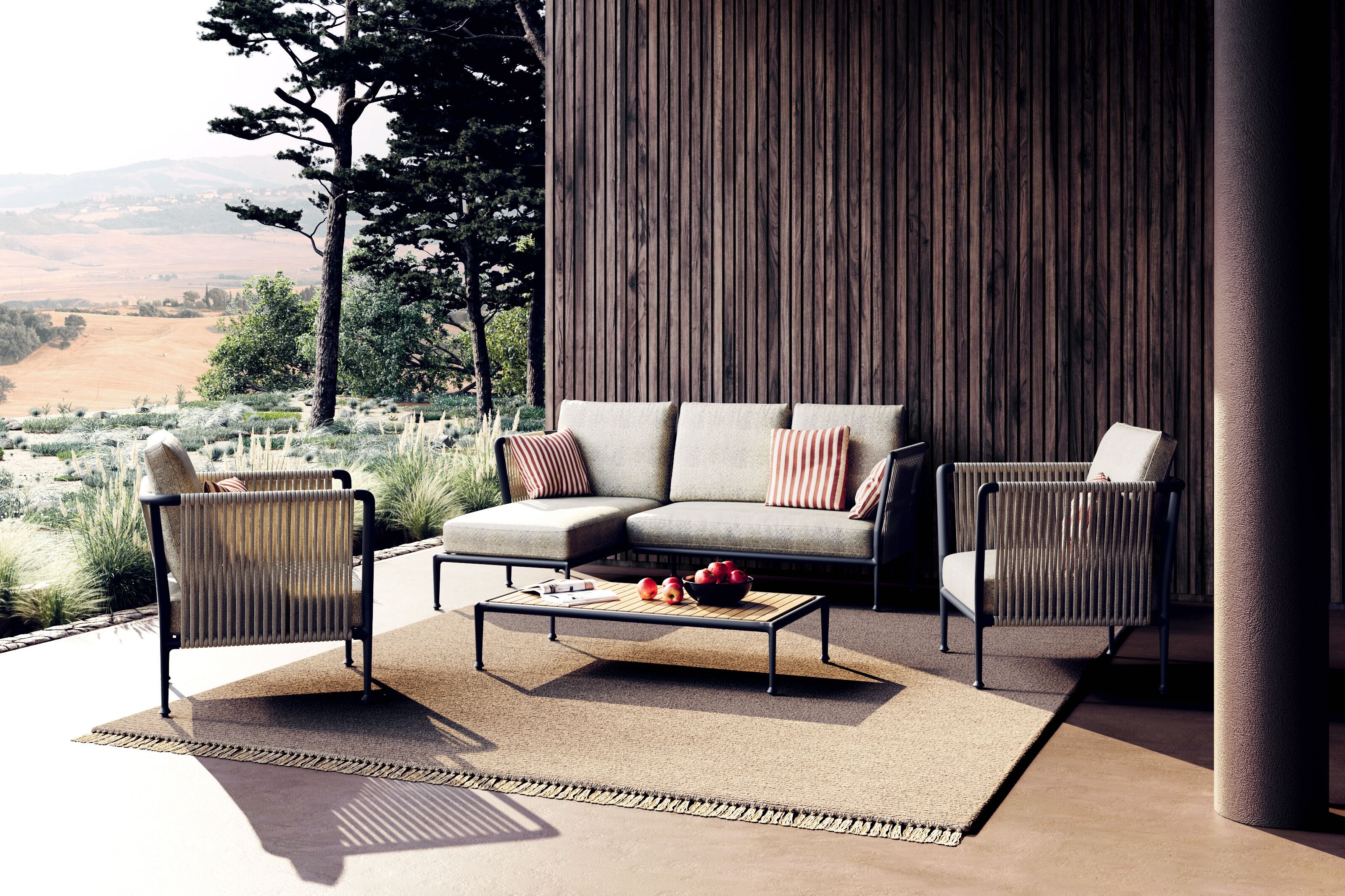 2-местный угловой садовый диван Unopiù Treble ARCH-00135453 - Вид №10