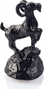 10571155 Cristal de Paris Фигурка Cristal de Paris "Горный козел" 3,6х5,5см (черная) Хрусталь