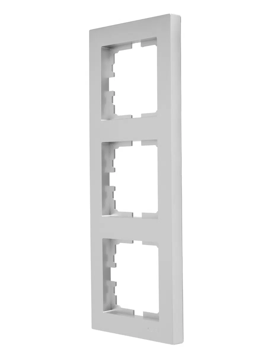 VESNA Рамка 3-ая горизонтальная без вст серебро LEZARD 742-4300-148 - Вид №1