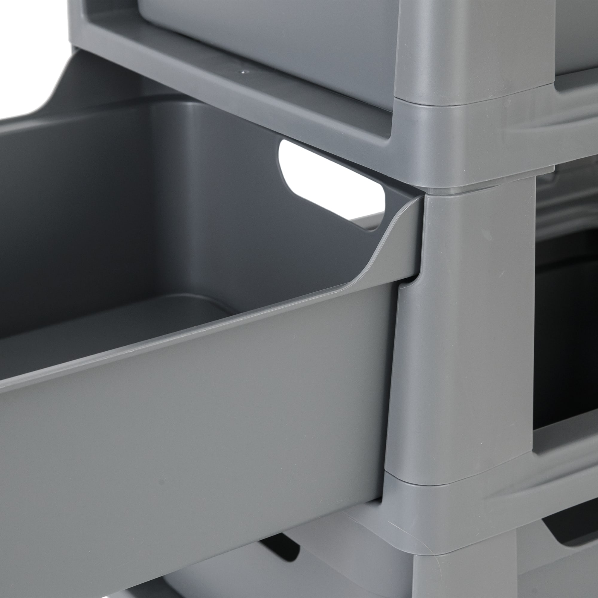 82995145 Комод Luxe, 4 ящика, 300х385х690 мм, пластик, цвет серый Santreyd  - Вид №4