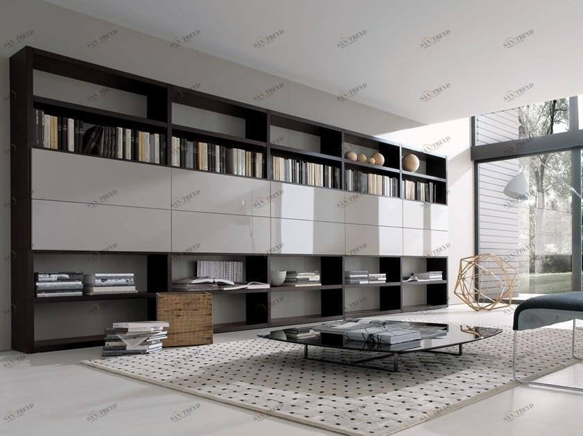 MisuraEmme Книжный шкаф из лакированного дерева с ящиками Misuraemme sun-id-1504035