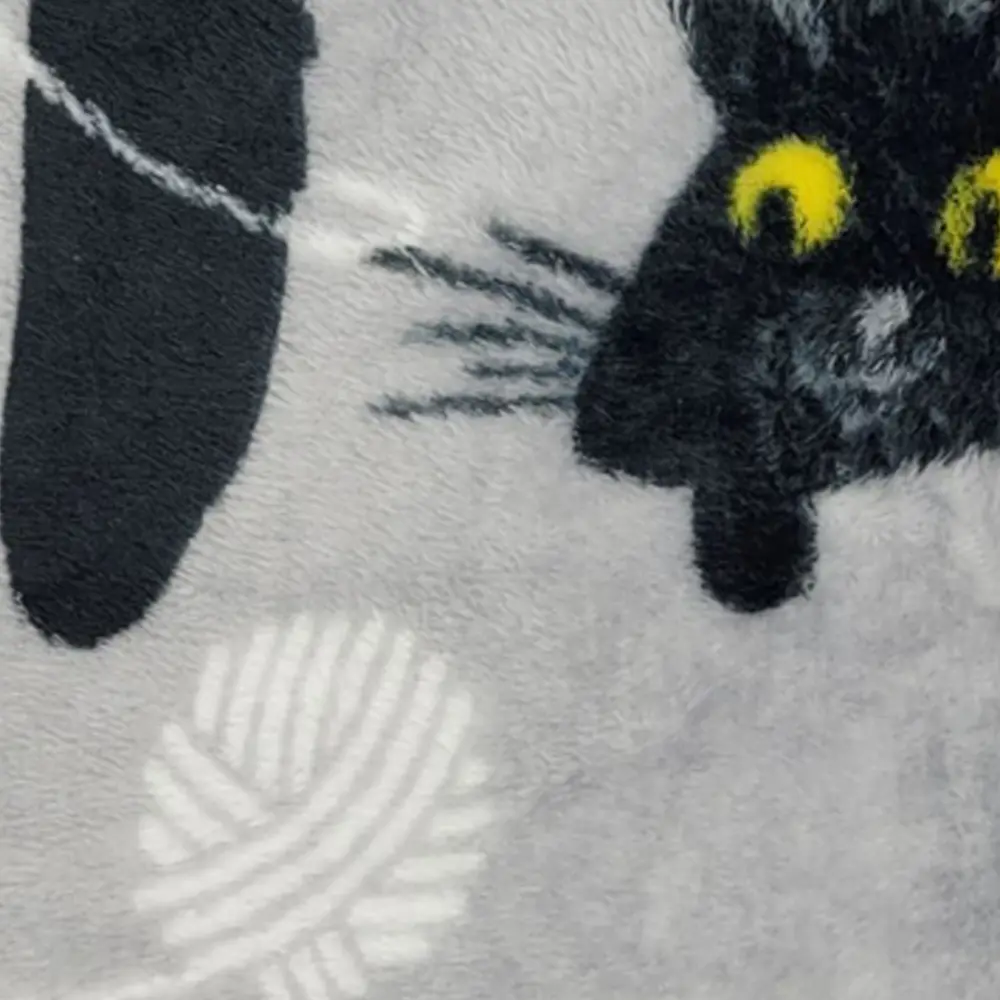 Плед Черный кот 150x200 см фланель цвет разноцветный Ardenza STLM-2205281 - Вид №1