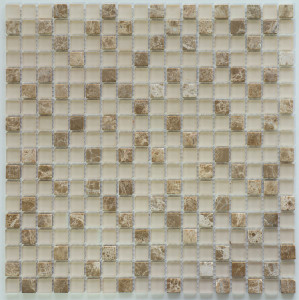 Мозаика стеклянная с вкроплениями природного камня S-853 SN-Mosaic Exclusive
