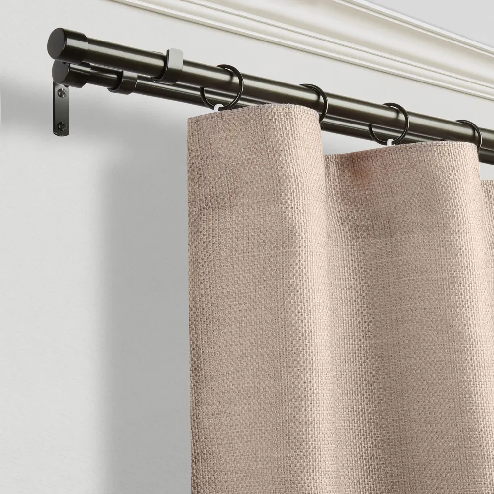 Карниз двухрядный раздвижной d19/16 мм заглушка 160-320 см цвет шоколад ORBIS STLM-2150406 - Вид №4