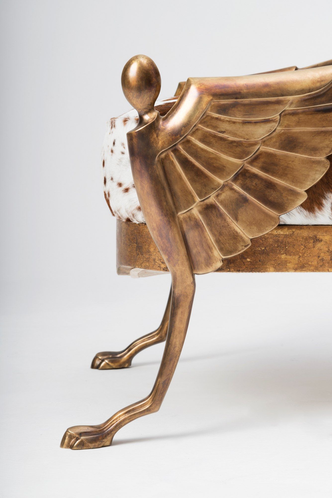 Кресло из овечьей шерсти и травленой латуни Mantellassi 1926 OVER ARCH-00076867 - Вид №3