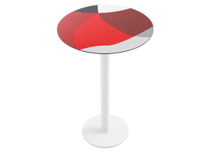 Высокий круглый ламинированный стол