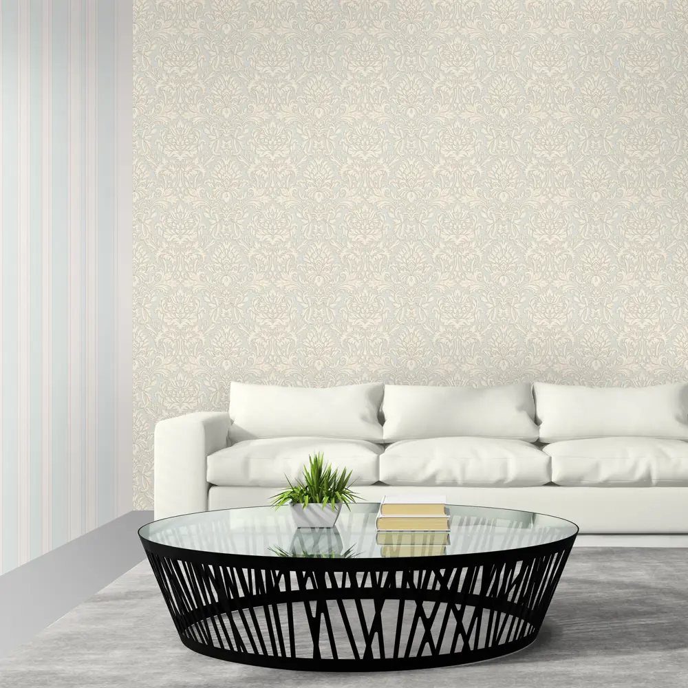 Обои флизелиновые Euro Decor Adele бежевые 1.06 м 3782-5 82104795 STLM-2012787 - Вид №3