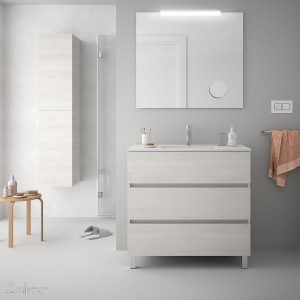 26571 SALGAR Мебель для умывальника FUSSION LINE 900 SBIANCATO с 3 ящиками 897 x 868 x 450 мм Sbiancato