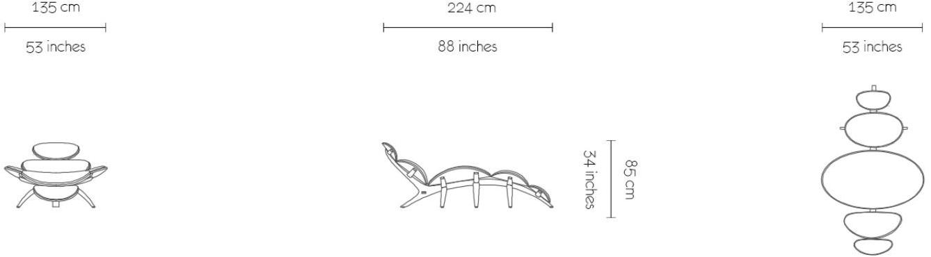 MORADA Кресло из орехового дерева и кожи Dragonfly Dragonfly lg - Вид №4