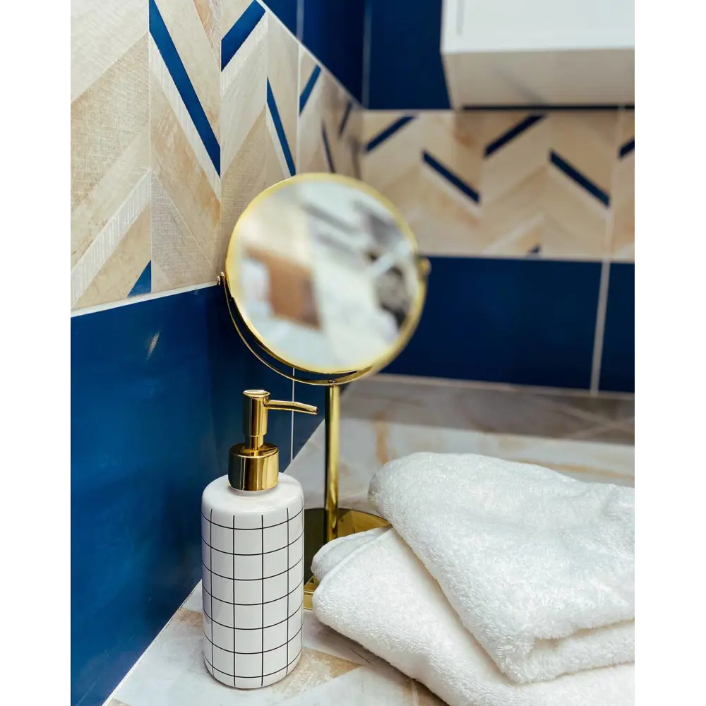 Зеркало косметическое SWENSA двустороннее с регулировкой 17 см золото 82487553 BSA-MR-004 STLM-0981398 - Вид №4