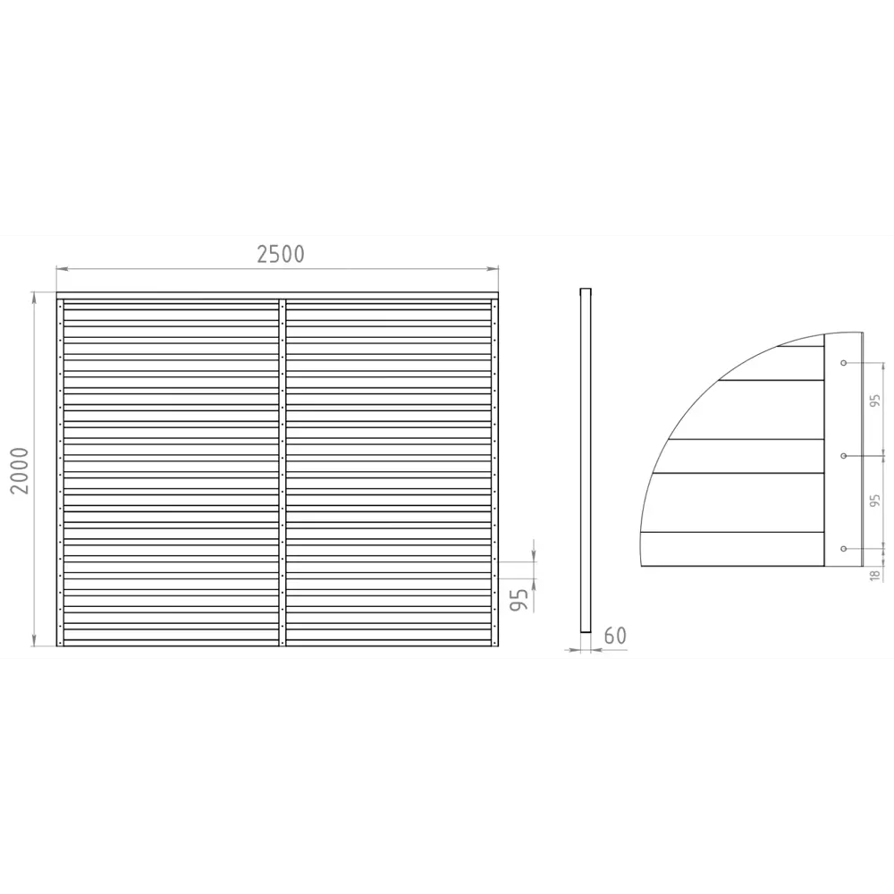 Еврожалюзи Вершина 2.5x2 м RAL 7024 графит Santreyd STLM-2203186 - Вид №2