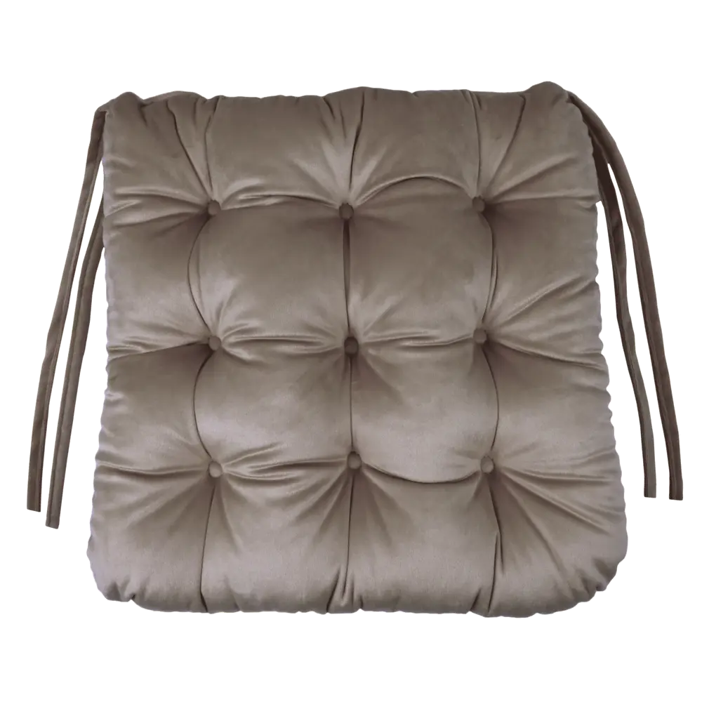 Подушка для стула Бархат 40x36x6 см цвет бежевый 85372791 STLM-2016256 LINEN WAY 