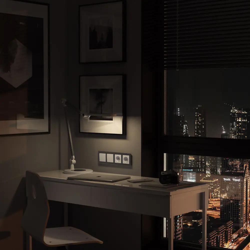 Рамка Werkel для розеток в стиле парения — графит 86884235 Acrylic STLM-0072315 - Вид №3