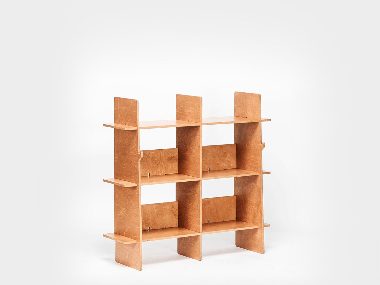 Модульный настенный книжный шкаф из березы Esposit Karya ARCH-00052050