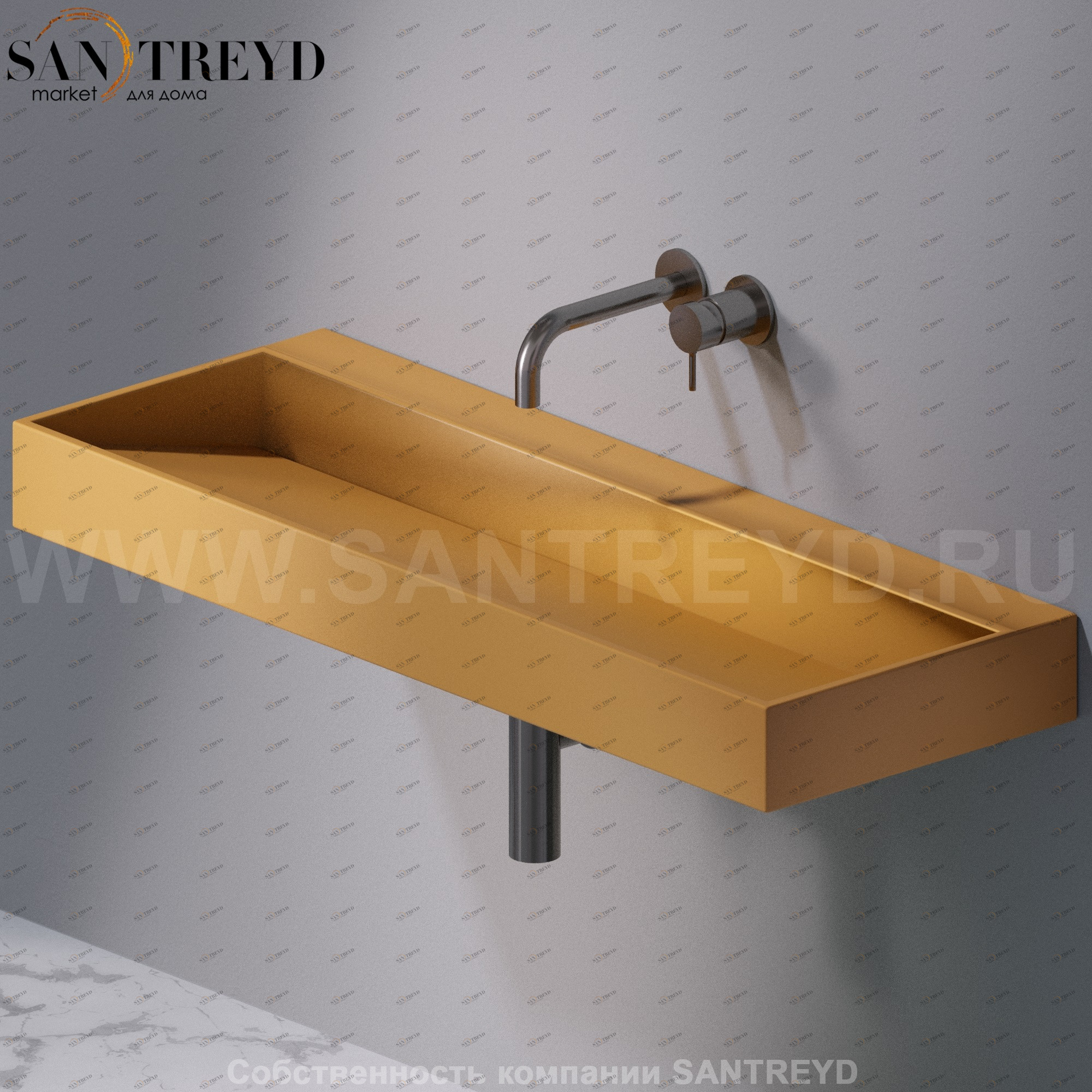 L012T1RPV4.133 Подвесная раковина настенная прямоугольная A. e T. Italia P35 AeT ITALIA