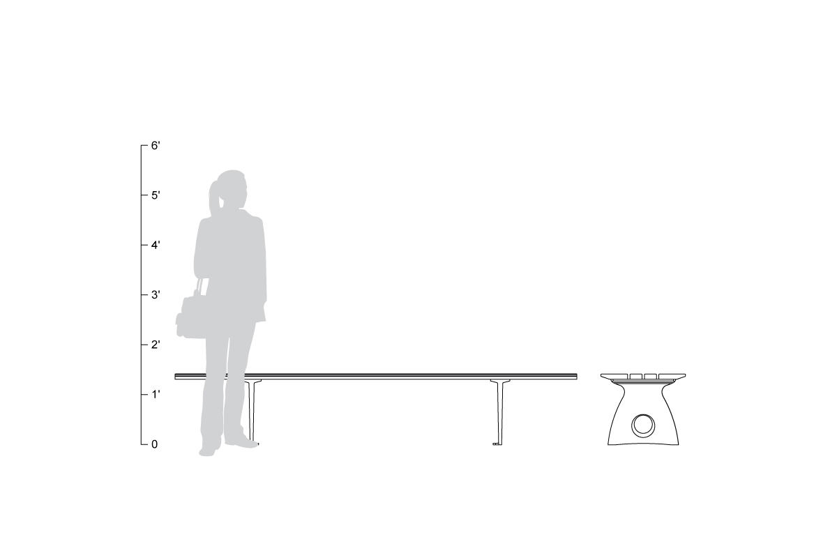 FSRT48 Скамейка Леда  Forms-surfaces  - Вид №13
