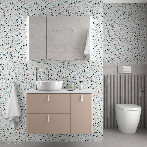 83094 SALGAR Тумба под умывальник UNIIQ 1200 MACCHIATO правая 1 дверца и 2 ящика с мягким закрыванием 1194 x 540 x 450 мм Макиато