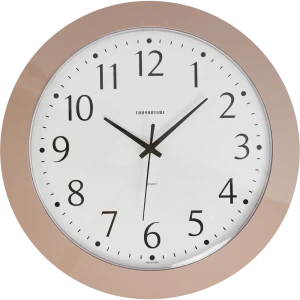 Часы настенные Troykatime Эконом круглые пластик цвет розовый бесшумные ø 30.5 см