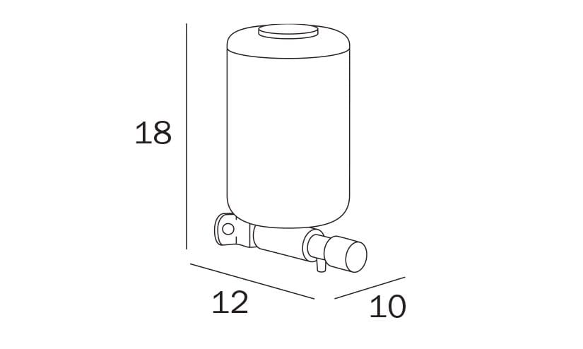 Металлический настенный дозатор мыла INDA® HOTELLERIE ARCH-00090838 - Вид №3
