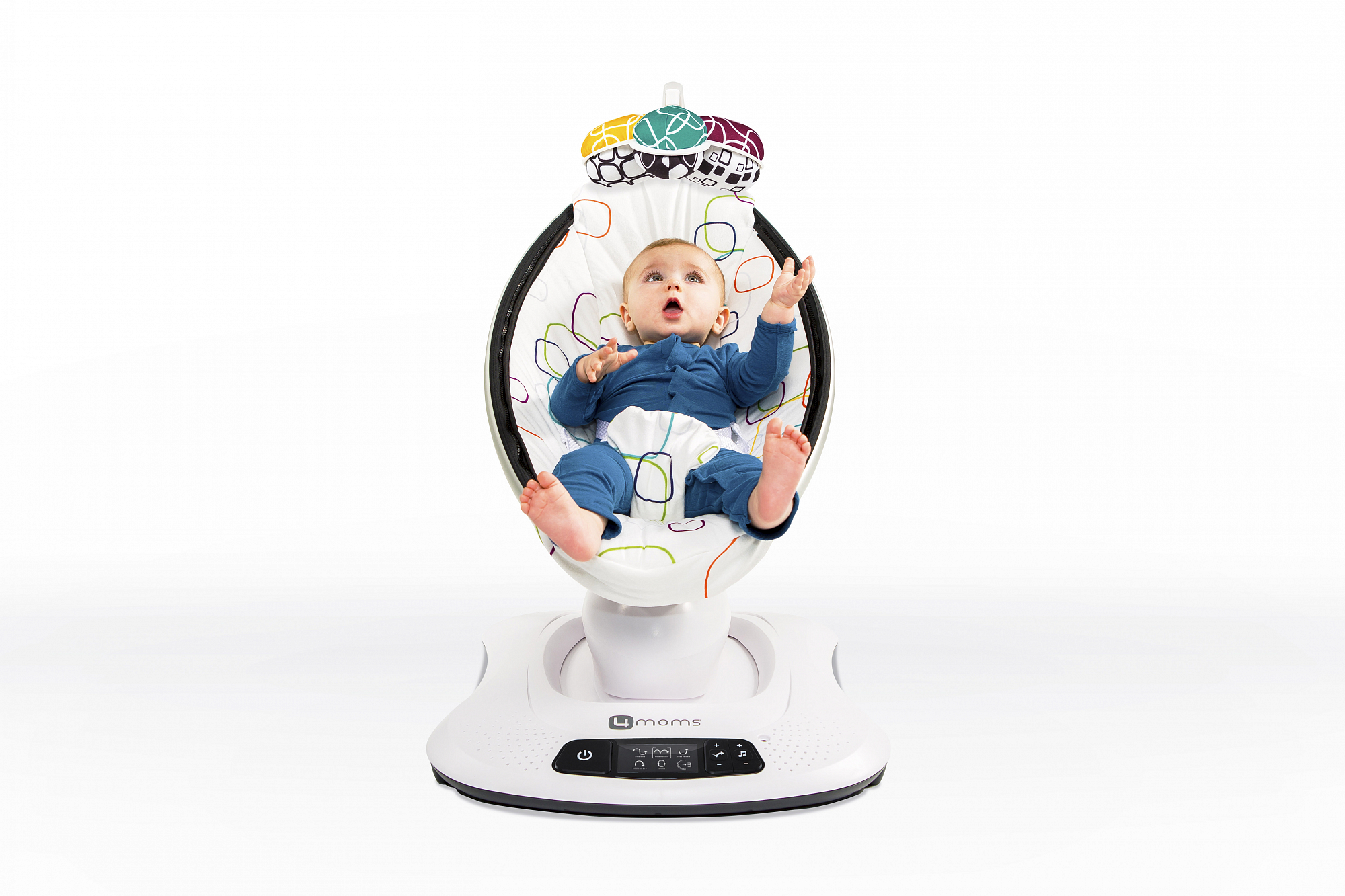 Кресло-качалка детское МамаРу 4.0 мультиплюш 4MOMS  322508 Белый Santreyd  - Вид №7