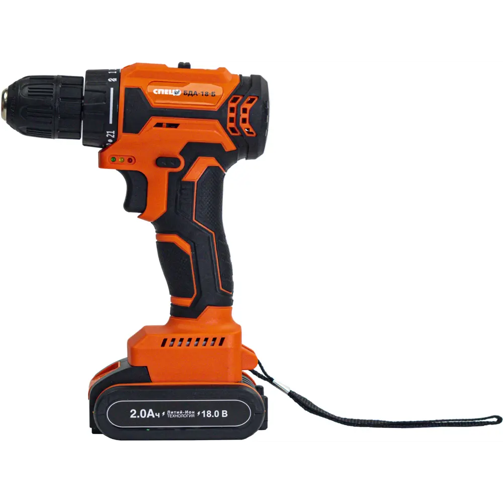 Дрель-шуруповерт аккумуляторная бесщеточная Спец БДА-18-Б СПЕЦ-3417, 18 В Li-ion 2x2 Ач STLM-2021171 - Вид №2