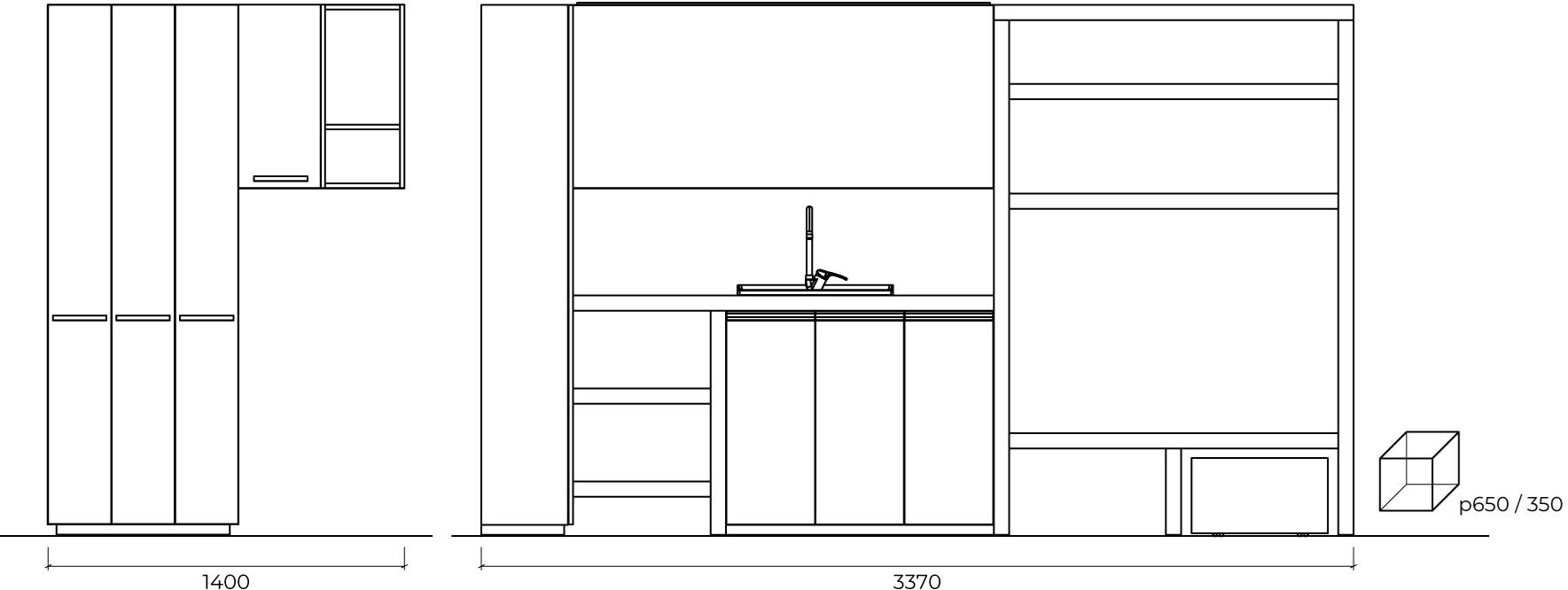 Cerasa Модульный шкаф для белья из дерева Regola sun-id-1347241 - Вид №2