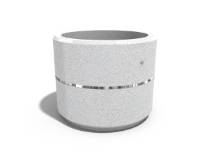 Круглый бетонный плантатор