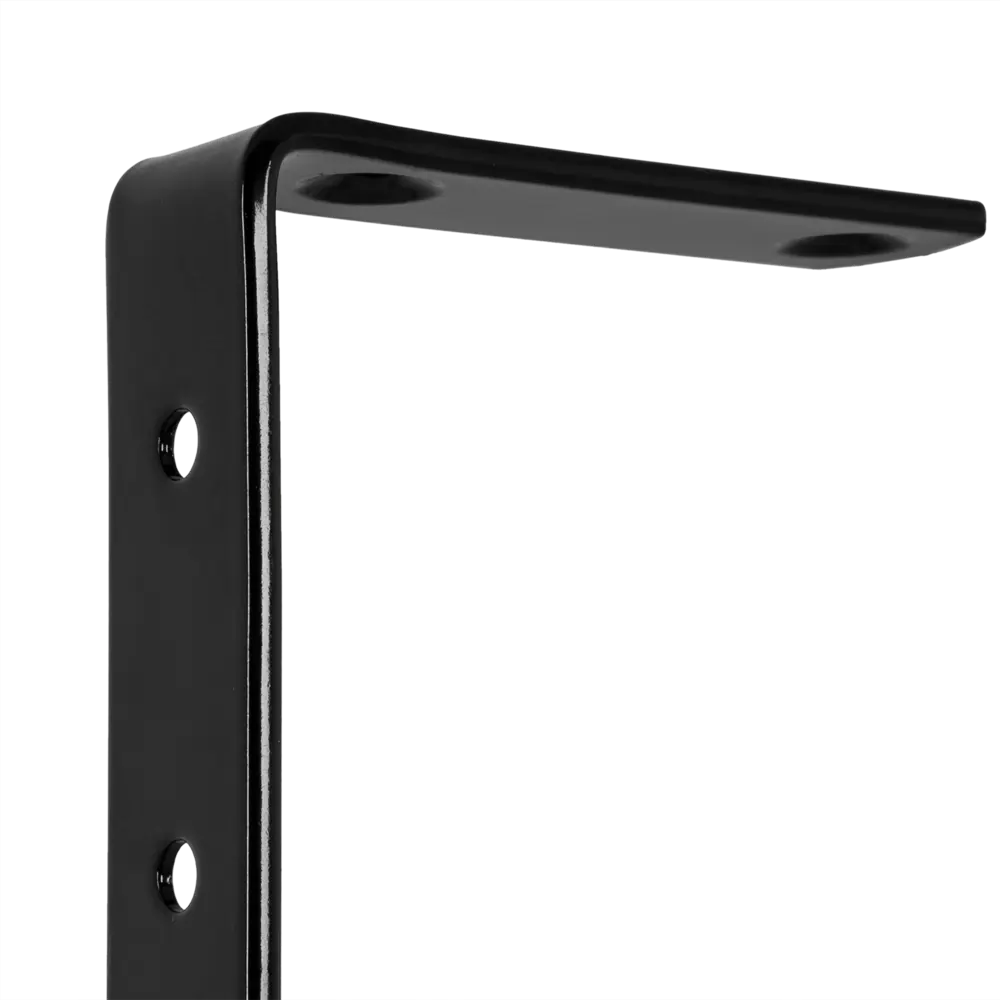 Кронштейн Larvij Angle 7.5x12.5 см сталь нагрузка до 1 кг цвет чёрный Англ STLM-2158911 - Вид №1