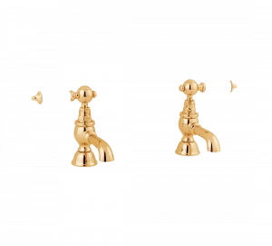 Gentry Home Смеситель для раковины мостик на 2 отверстия 200мм Berkeley Темное золото GH102751