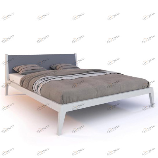 Кровать двуспальная 180х200 см серая с решеткой Fly BRAGIN DESIGN REPLACE 00-3862360 Серый 