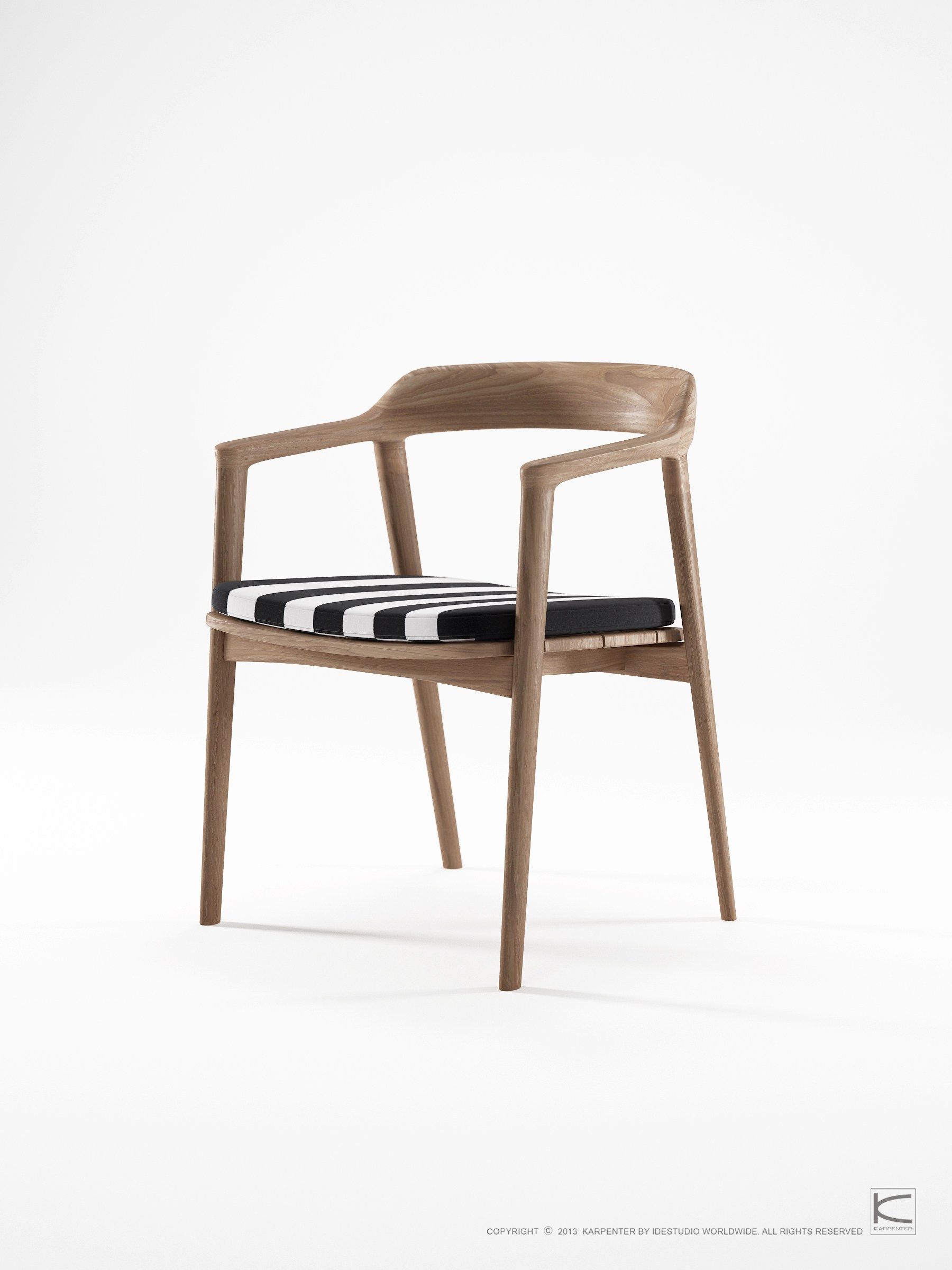Стул из тикового дерева с подлокотниками KARPENTER Grasshopper Outdoor ARCH-00022537 - Вид №21