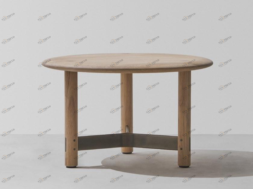 District Eight Низкий круглый журнальный столик из дуба Stilt M1007-c 